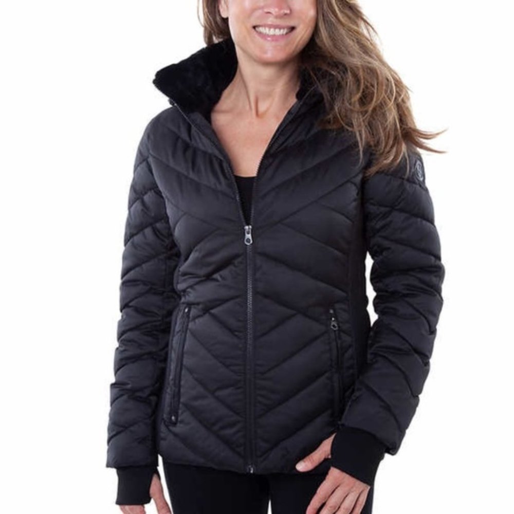 Nautica Women's Puffer Jacket - Black - Picture 1 of 7